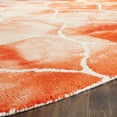 thumbnail image 3 of Safavieh Dip Dye Christabella Distressed Area Rug, Orange/Ivory, 7' x 7' Round, 3 of 7