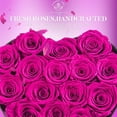Decorative Boxes Bright Pink 16 Rose Heart Shape Preserved Flower Gift ...