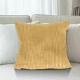 thumbnail image 4 of PONPRNGY Throw Pillow Covers Decorative 1Pc Soft Velvet Corduroy Striped Square Cushion Cover for Bench Couch Decor, 15 x 15 inch, 4 of 6