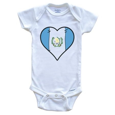 

Guatemala Heart Guatemalan Flag Baby Bodysuit