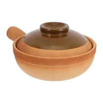 MLINS Clay Cooking Pot Traditional Chinese Clay Pot for Rice Soup and Stews for Family Meals Heat Distribution for Home and Travel
