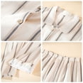 thumbnail image 4 of DHFJKG Mens Pajamas Set Lightweight Striped Loungewear Long Sleeve Turndown Collar Button Up Top Loose Fit Bottoms 2 Piece Sleepwear Leisure Home Clothes, 4 of 8