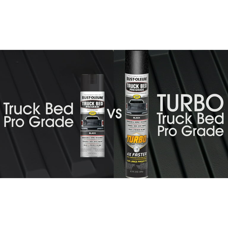 Black, Rust-Oleum Stops Rust Turbo Automotive Flat Textured Truck Bed Spray  Paint, 24 oz 