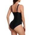 thumbnail image 4 of DGHM Bike Short Set New Solid Color Mesh Splicing Piece Swimsuit Sexy and Fashionable and Backless Swimsuit Black XL, 4 of 4