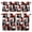 Red, variant on Red Grey Kitchen Curtains, Kitchen Curtains and Valances Set of 3, Abstract Retro Middle Century Geometric Art Light Filtering Tailored Tier Curtain 24 Inch Length Drapes for Cafe Sink Bedroom