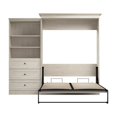 thumbnail image 3 of Bestar Versatile Engineered Wood Queen Murphy Bed and Organizer/Drawers in White, 3 of 12