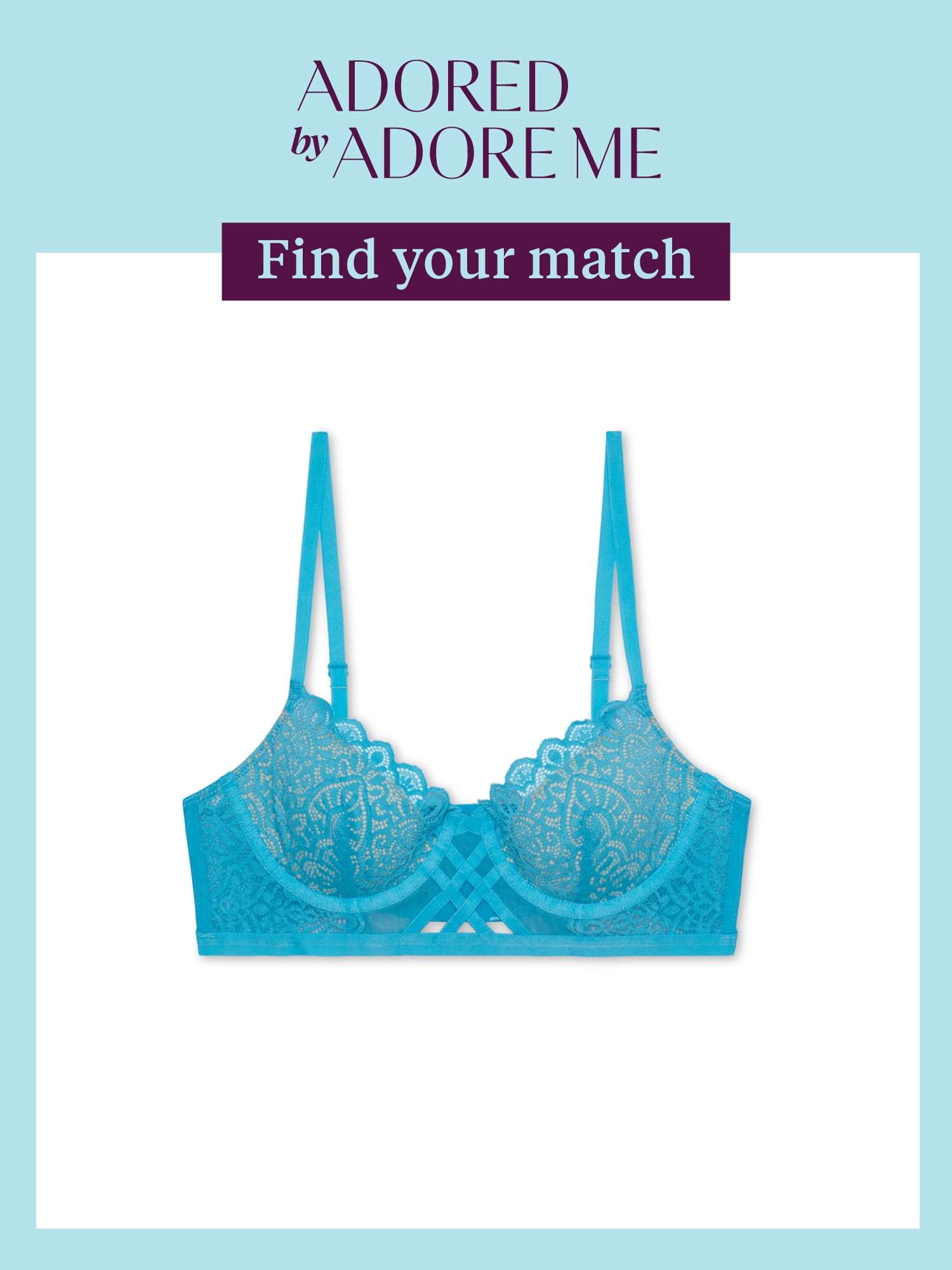 Adored by Adore Me Women’s Dakota Lace and Mesh Hipster Underwear, 2-Pack, Sizes S-XXXL