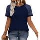 thumbnail image 5 of Camiseta de manga corta casual de manga de Raglan fuera del hombro, camisetas de manga corta de mujer de verano de moda, 5 of 8