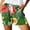 Green, variant on Workout Shorts Women Print Pocket Lace Up High Waisted Plus Size Shorts for Women,Blue,L