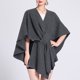 thumbnail image 4 of Capa de lana de color liso para mujer, chaqueta, bufanda, 4 of 4