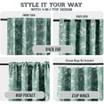 thumbnail image 3 of Vargottam 84 Inch Rod Pocket/Back Tab Cotton Curtains for Windows and Doors- Light Filtering Cotton- Light Filtering Drapes For Doors- Set of 2 Panels, 52"x84"- Hand Drawn Leaves Print (Green), 3 of 8