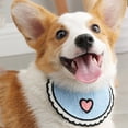 thumbnail image 3 of Accessoires pour Animaux de Compagnie, Serviette Ajustable en Laine pour Petit Chien Chiot Chat, Foulard Col Bleu, 3 of 11