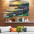 thumbnail image 3 of Bateaux de Pêche par Rivière Aquarelle - Art Mural sur Toile, 3 of 4
