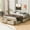 Antique Natural MDF LVL2, variant on LHSHID Queen Size Platform Bed with 6 Storage Drawers,Antique Gray