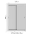 thumbnail image 3 of Ropero Closet Madesa Milano 2 Puertas BB, 3 of 10