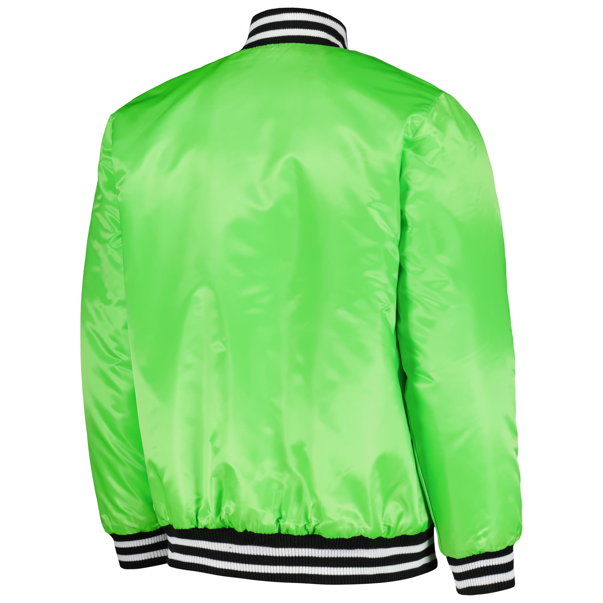 Men's Starter Neon Green Boston Red Sox Cross Bronx Fashion Satin