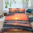 thumbnail image 1 of Modern Bedding Cover Set Beach Sunset Printed Comforter Cover Pillowcase Adult Bedroom Decor,Twin (68"x86"), 1 of 5