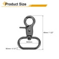 thumbnail image 2 of Uxcell 6 Pack Swivel Snap Hook, 25mm(1") Trigger Snap Heavy Duty Metal Lobster Claw Clasp Lanyard Clips for Straps Bags Belting Leathercraft, Gun Black, 2 of 6