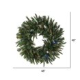 thumbnail image 3 of Vickerman A118349LED Couronne en Cachemire 48 Po. LED 100Multi, 3 of 3