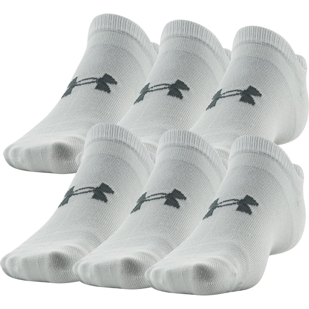Calcetines Under Armour Essential Lite No Show, 6 pares, blancos