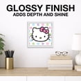 thumbnail image 2 of Silver Buffalo Hello Kitty Pose Name Multi Dots Gel Coat 6" x 6" Framed MDF Modern Wall Art, 2 of 6