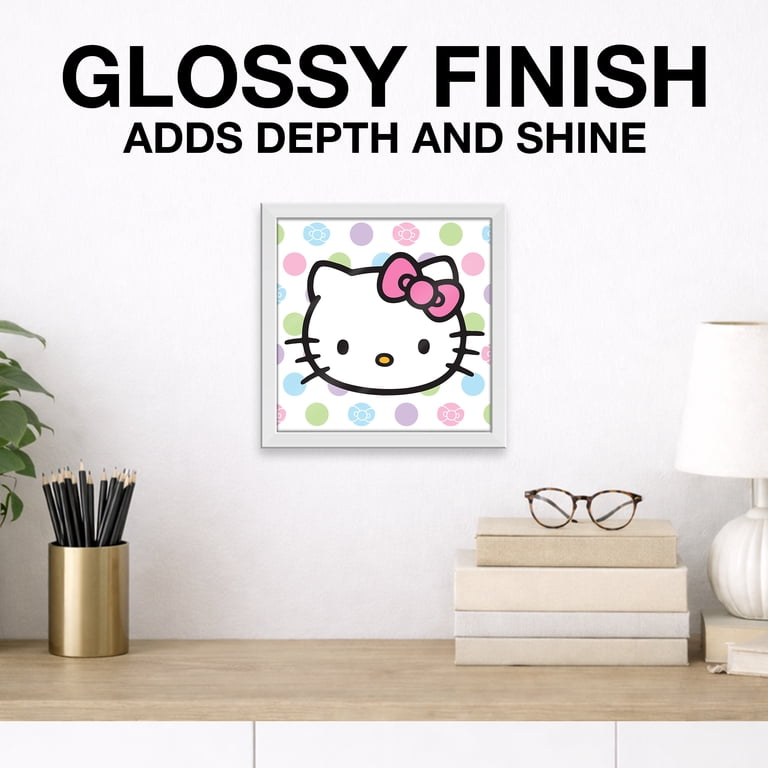Silver Buffalo Hello Kitty Pose Name Multi Dots Gel Coat 6