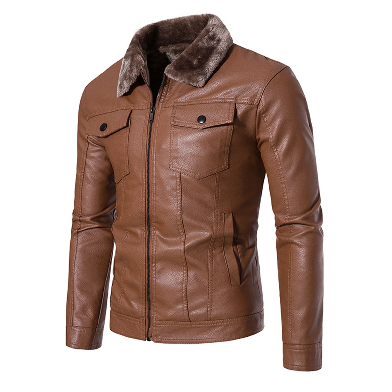 LOVZFMLL Jackets for Men's Zipper Opening And Closing Coat Long
