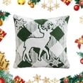 thumbnail image 3 of Funda Cojín Jacquard Navideño (Alce) Verde, 3 of 9