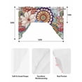 thumbnail image 5 of Boho Floral Swag Valances for Windows, Small Curtains Drapes, Bohemia Colorful Mandalas Botanical Flower Kitchen Window Curtains Over Sink Window Treatment Valance for Bedroom/Bathroom 56"x36", 5 of 5