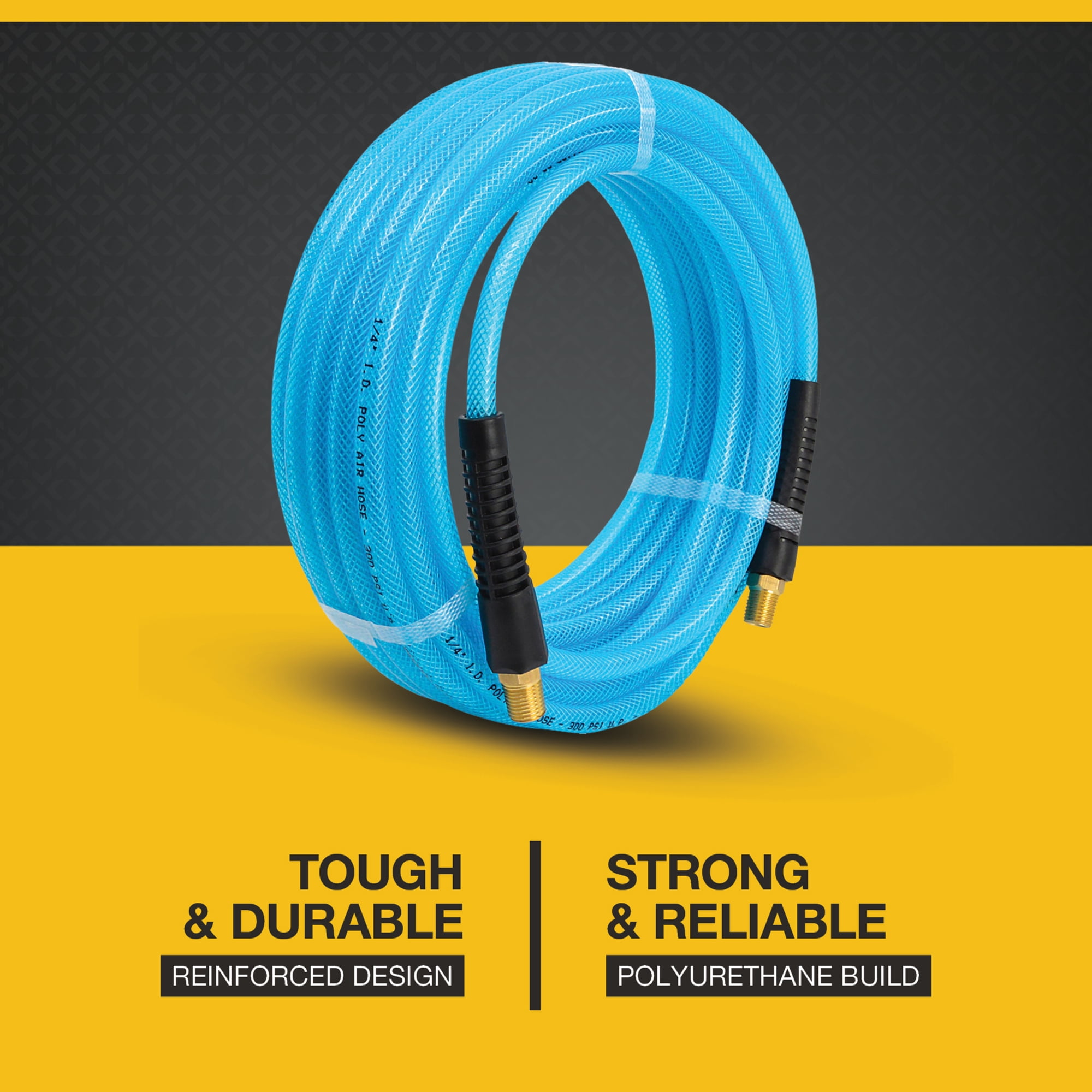 Klutch Polyurethane Air Hose, 1/4in. x 50ft., 300 PSI