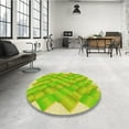 thumbnail image 3 of Ahgly Company Indoor Square Patterned Pistachio Green Area Rugs, 5' Square, 3 of 6