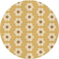 thumbnail image 1 of Ahgly Company Machine Washable Indoor Round Transitional Yellow Area Rugs, 6' Round, 1 of 7