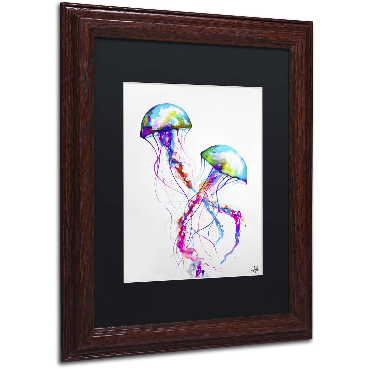 Trademark Fine Art 'Narasumas' Canvas Art by Marc Allante, Black Matte, Wood Frame