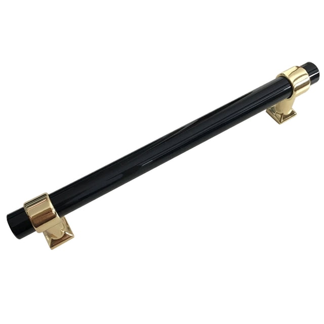 Pomo para muebles Acrílico Negro Armario Armario Cajón de es para puertas Oro-192mm Gloria Tirador de acrílico