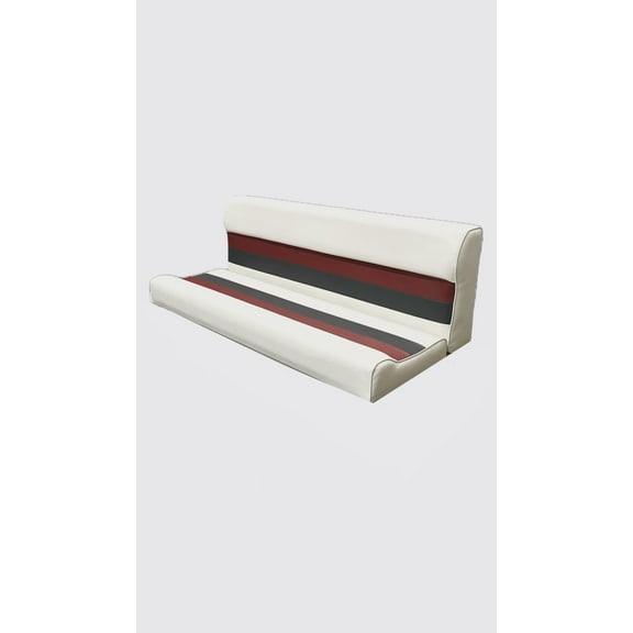 Premium Series 55" Pontoon Bench Seat Cushion Set "ONLY" White/Red/Char 3012AAEC
