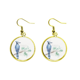 thumbnail image 1 of Branch Leaf Blue Parrot Ear Dangle Golden Drop Earring Jewelry Mujer Unbranded M, 1 of 3