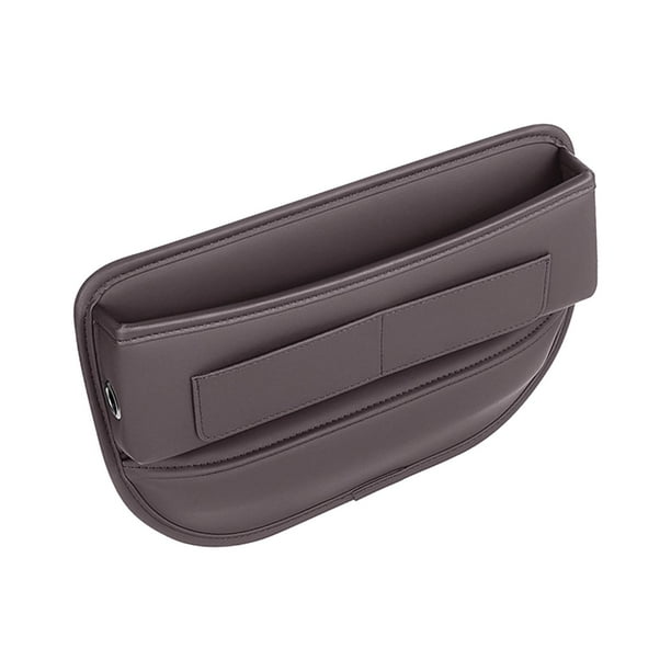 Bolsillo de almacenamiento para relleno de huecos de asiento de coche, ranura para accesorios interiores, relleno de huecos duradero Marron oscuro
