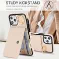 thumbnail image 4 of Allytechgroup iPhone 11 Pro Max Wallet Case, Ring Holder Stand Cards Slots Shockproof Retro Flip Back Cover Phone Case for Apple iPhone 11 Pro Max, White, 4 of 6