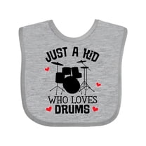 Inktastic Future Drummer Kid Loves Drums Boys or Girls Baby Bib