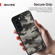 IBMRS For Samsung S23 Phone Case, Shockproof Translucent Cover (Camo Black)