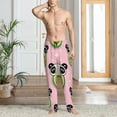 thumbnail image 5 of Uemuo Panda Avocado Pattern Men's Wide Leg Palazzo Lounge Pants with Pockets Light Weight Loose Comfy Casual Pajama Pants-XX-Large, 5 of 9