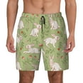 thumbnail image 2 of Goofa Cute Rabbit And Flower Printed Men's Swim Trunks Board Shorts Quick Dry Mens Swimming Trunks with Compression Liner,Breathable Fit Hawaii Beach Shorts-Large, 2 of 9