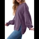 thumbnail image 3 of Sudaderas de Gran Tamaño para Mujer, Cuello Redondo, Larga, Informales, Holgadas, con Abertura, Otoño 2025 Púrpura S, 3 of 8