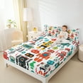 thumbnail image 4 of Manfei Colortful Robot Full Size Sheets,Kids Toy Bed Sheets,Modern Abstract Desgin Sheet Sets For Boys Teens,Ultra Soft Home Decor,4 Pieces, 4 of 7