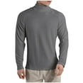 thumbnail image 2 of Dagugfen Mens Shirts Undershirts High Neck Long Sleeve Ruched Warm Tight Travel Casual Tops for Dating, 2 of 4