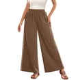 thumbnail image 2 of Kelon Women's Casual Pants, Women Elastic High Waisted Wide Leg Pants Casual Loose Boho Palazzo Crochet Panel Trousers 2026 Women's Clothing, XL, 2 of 8