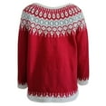 thumbnail image 5 of Bovemsi Sweaters for Women Cozy Women's Retro Art Printed Comfortable Casual Knitted Round Neck Pullover Fall Sweaters, 5 of 5