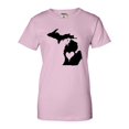 thumbnail image 1 of Womens I Love Michigan I Heart Michigan T-Shirt, 1 of 1