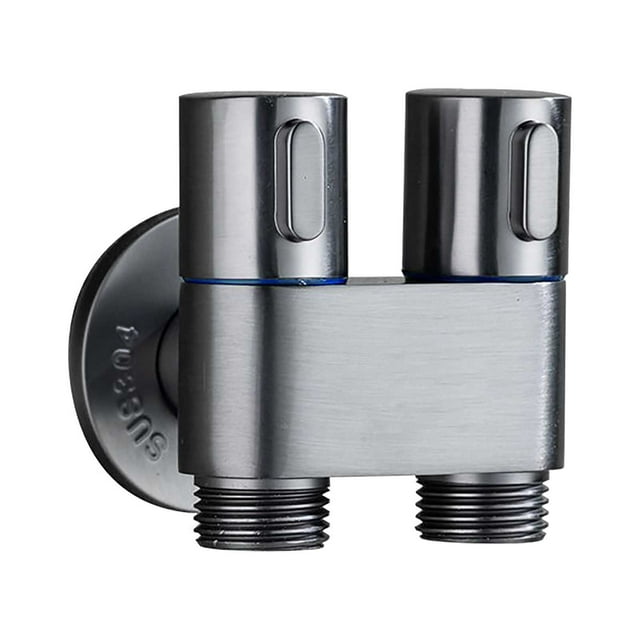 Chmadoxn Robinet de Salle de Bain à Double Commande 1-Entrée-2-Sorties, Nouvelle Mini Douche à Double Commande, Tuyau Extra Long, Trousse de Robinet Haute Pression pour Bidet et valve d'Eau de Douche