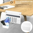 thumbnail image 1 of Fiudx Organizador de Escritorio, Bandeja para Cables Sin Taladros, Soporte para Portátil de Fácil Instalación, Soporte para Bolígrafos con Diseño de Disipación de Calor, Ideal para Oficina En Casa, S, 1 of 3
